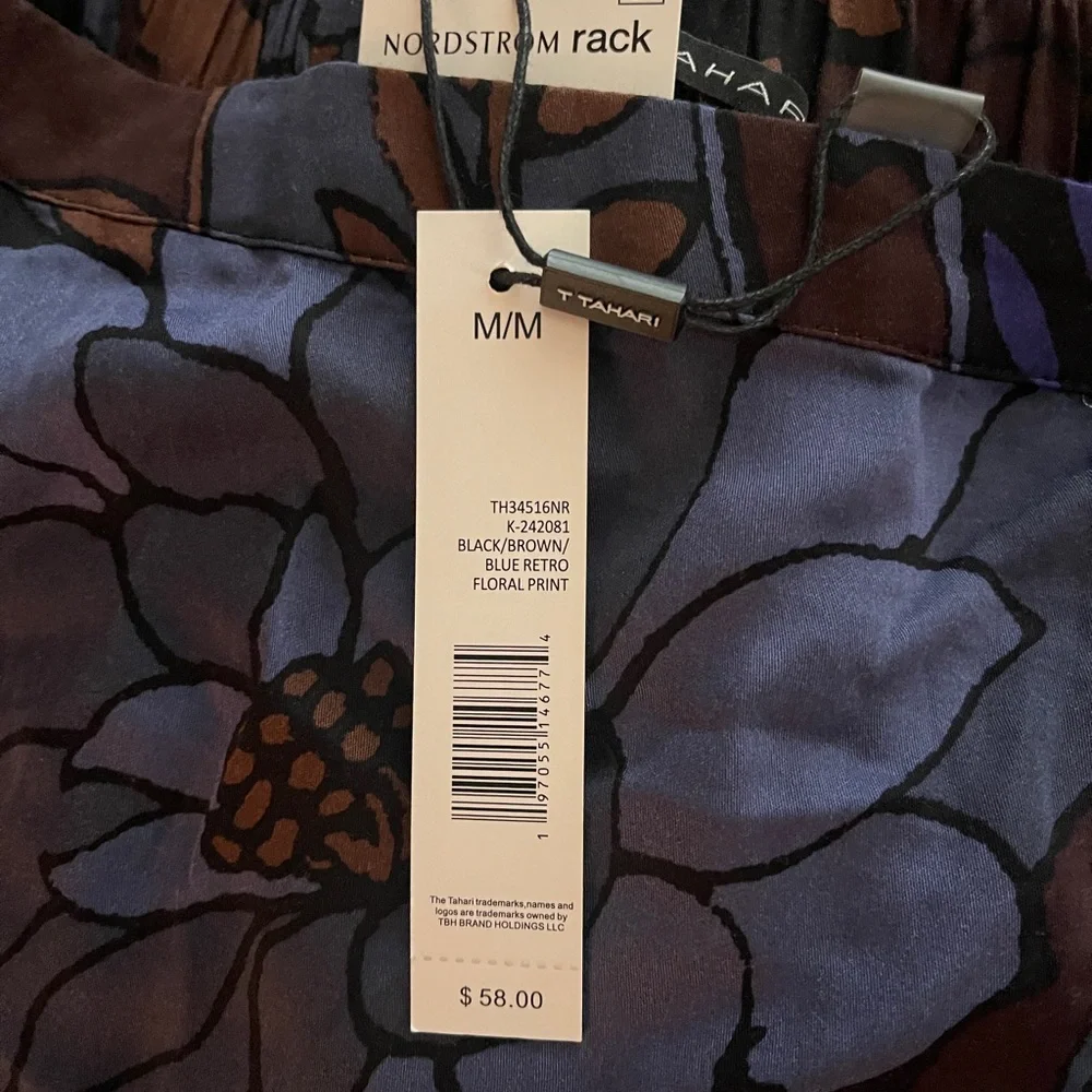 NWT T Tahari Floral High/Low Flounce Skirt Size M/M - Picture 5 of 5